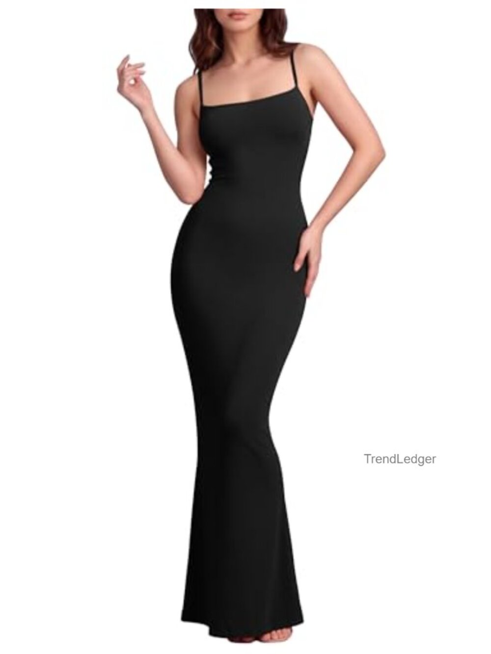 Women's Maxi Bodycon Dress Spaghetti Strap Sleeveless Tight Long Slip Formal